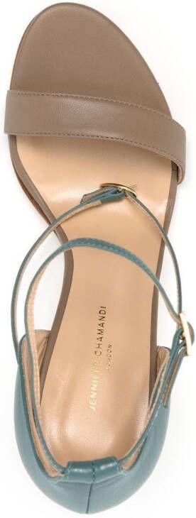 Jennifer Chamandi Ankle Strap High Sandal Blue