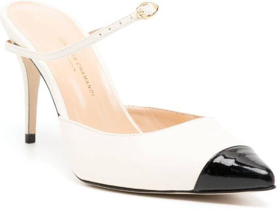 Jennifer Chamandi Giuseppe 85mm pointed-toe mules White