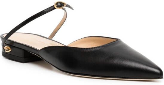 Jennifer Chamandi Giuseppe pointed-toe leather pumps Black