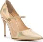 Jennifer Chamandi Lorenzo 105mm leather pumps Gold - Thumbnail 2