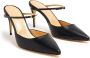 Jennifer Chamandi pointy-toe leather mules Black - Thumbnail 4