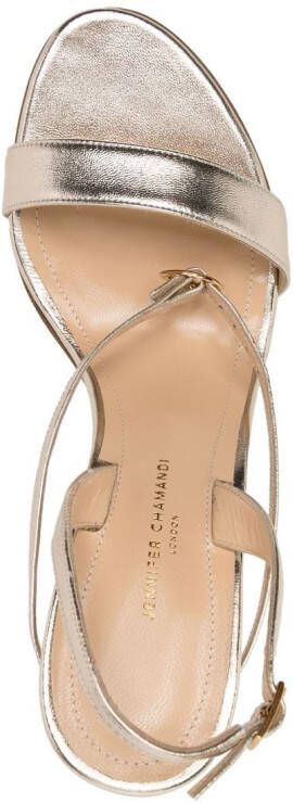Jennifer Chamandi Tommaso 105mm heeled sandals Gold
