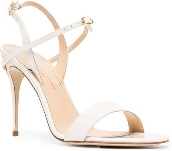 Jennifer Chamandi Tommaso 105mm heeled sandals White