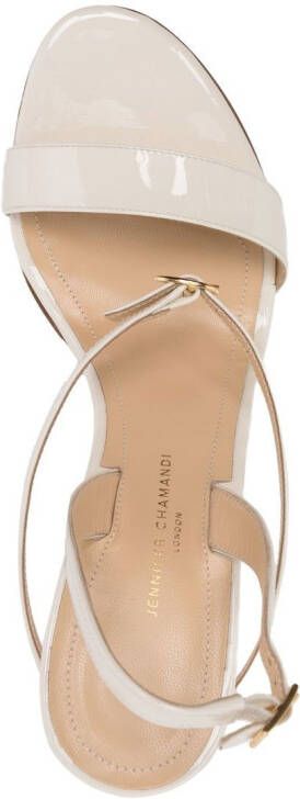 Jennifer Chamandi Tommaso 105mm heeled sandals White