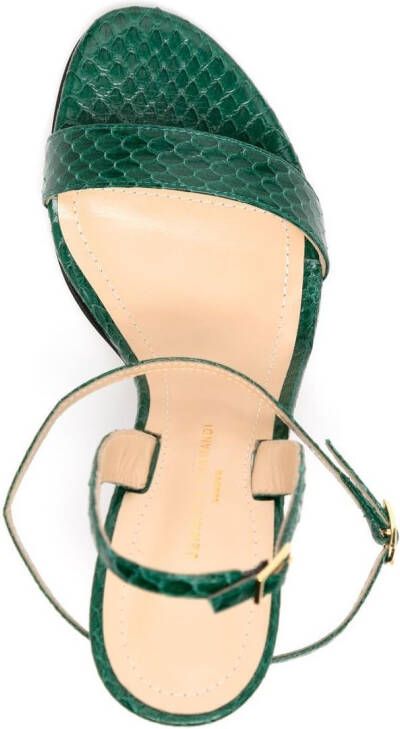 Jennifer Chamandi Tommaso 105mm leather sandals Green