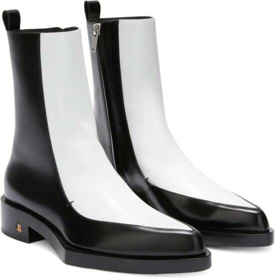Jil Sander 20mm leather ankle boots Black