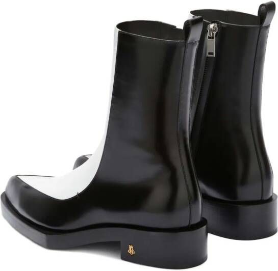 Jil Sander 20mm leather ankle boots Black