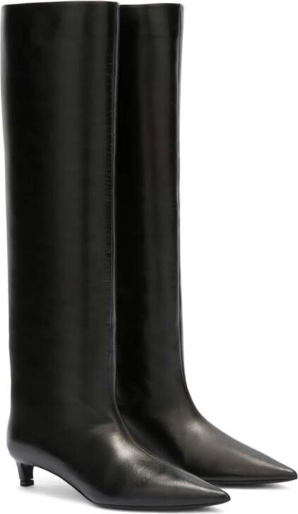 Jil Sander 30mm knee-high leather boots Black