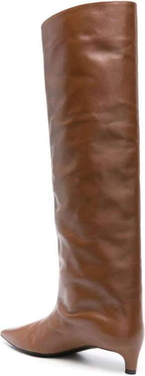 Jil Sander 30mm knee-high leather boots Brown