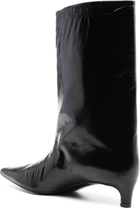 Jil Sander 30mm leather ankle boots Black