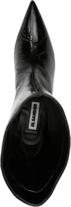 Jil Sander 30mm leather ankle boots Black