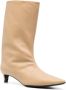 Jil Sander 5mm pointed-toe kitten-heel boots Brown - Thumbnail 2