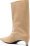 Jil Sander 5mm pointed-toe kitten-heel boots Brown - Thumbnail 3