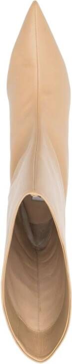 Jil Sander 5mm pointed-toe kitten-heel boots Brown