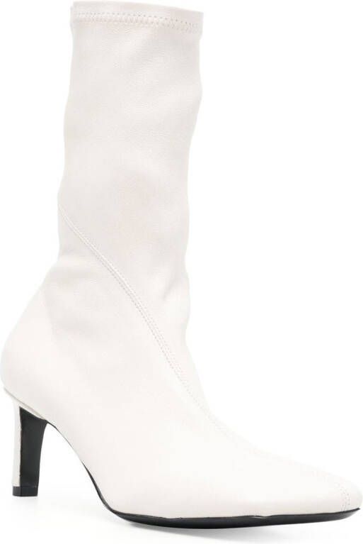 Jil Sander 65mm leather ankle boots White