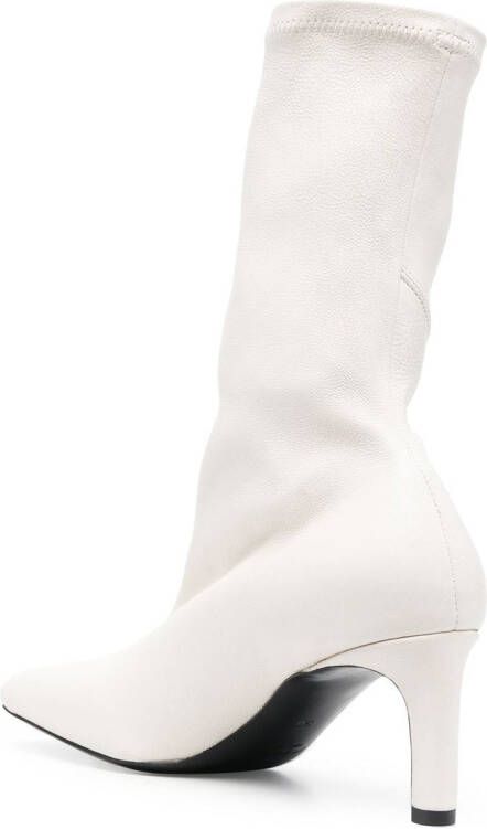 Jil Sander 65mm leather ankle boots White