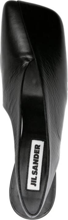 Jil Sander 70mm leather slingback pumps Black