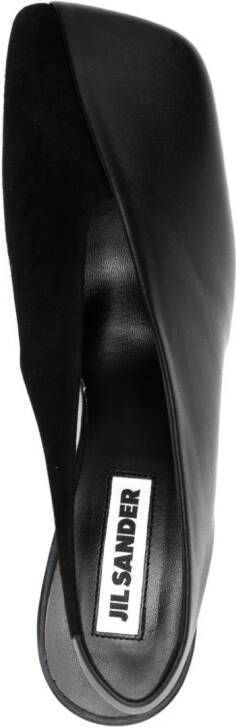 Jil Sander 75mm leather slingback pumps Black