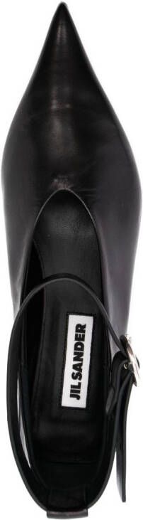 Jil Sander ankle-detail ballerina shoes Black