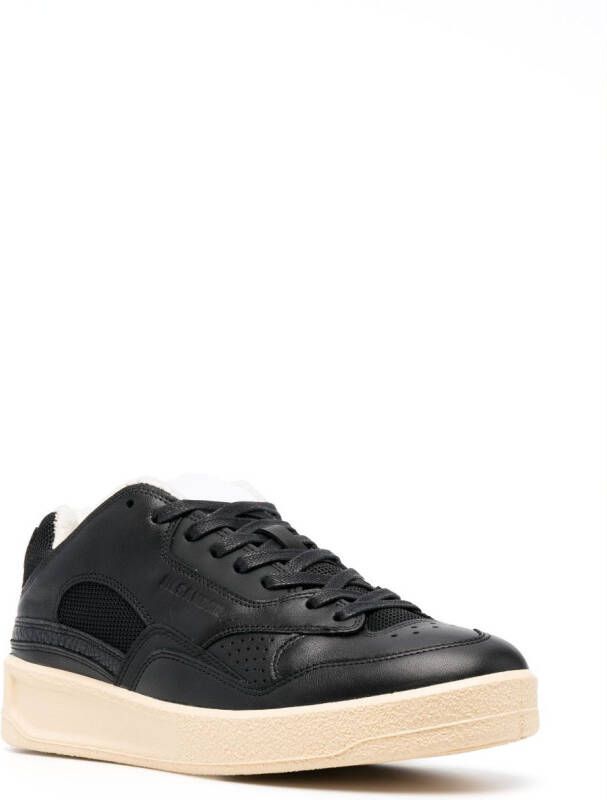 Jil Sander Basket low-top leather sneakers Black