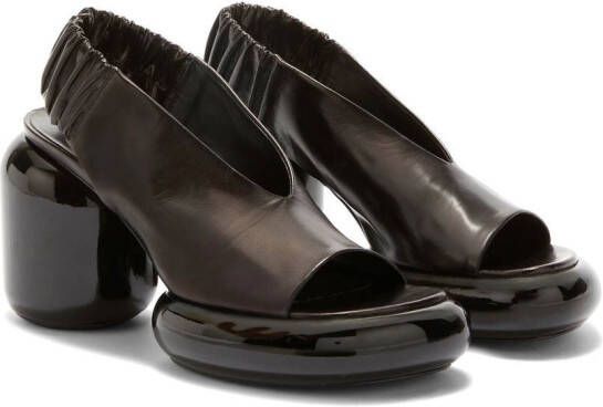 Jil Sander block-heel leather sandals Black
