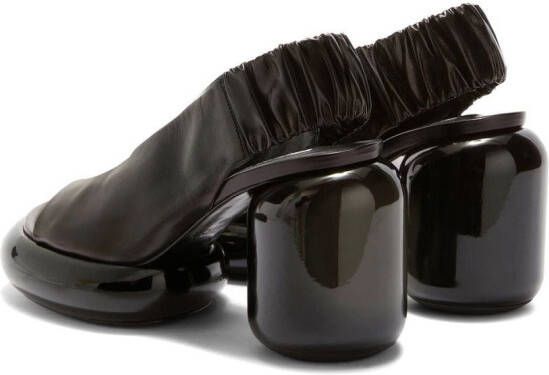 Jil Sander block-heel leather sandals Black