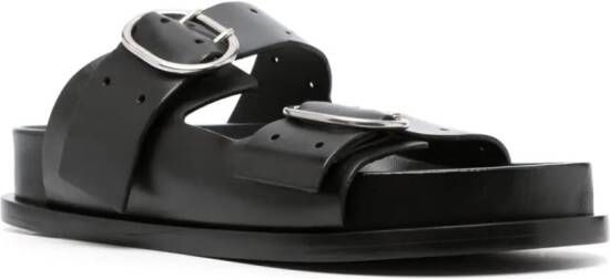 Jil Sander buckle-fastening flat sandals Black