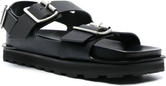 Jil Sander buckle-fastening leather sandals Black