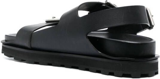 Jil Sander buckle-fastening leather sandals Black