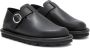 Jil Sander buckle flat leather shoes Black - Thumbnail 2