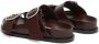 Jil Sander buckle-straps leather flat sandals Brown - Thumbnail 3