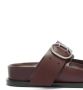 Jil Sander buckle-straps leather flat sandals Brown - Thumbnail 4