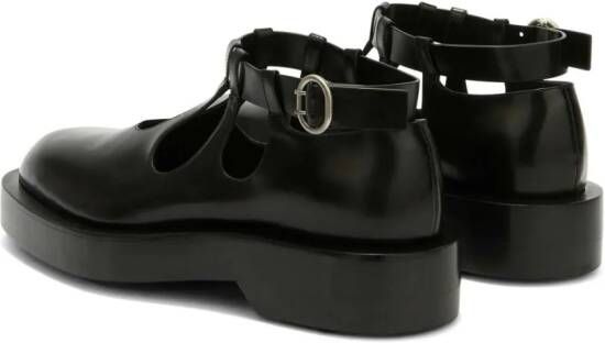 Jil Sander buckled leather loafers Black