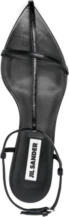 Jil Sander caged leather sandals Black