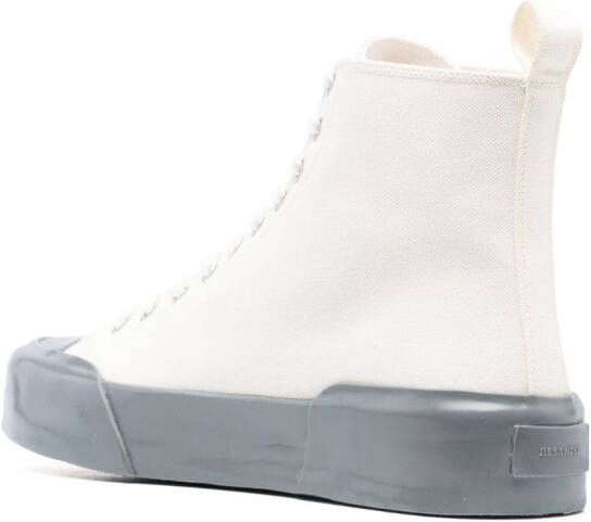 Jil Sander canvas high-top sneakers White