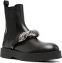 Jil Sander chain-link ankle leather boots Black - Thumbnail 2