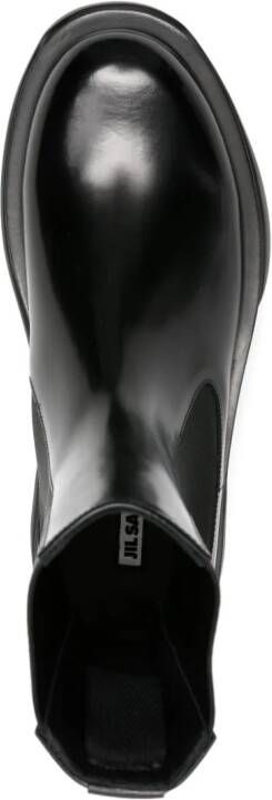 Jil Sander chunky leather Chelsea boots Black