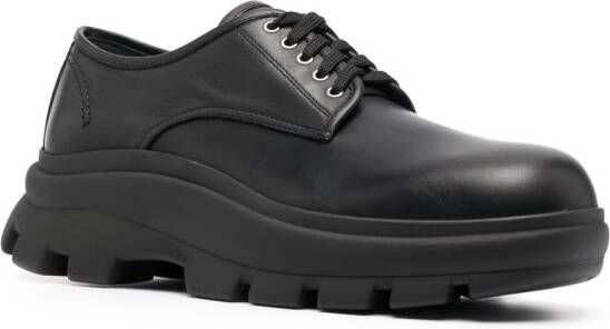 Jil Sander chunky sole derby shoes Black