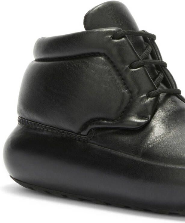 Jil Sander chunky-sole leather ankle boots Black