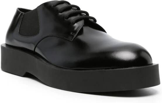 Jil Sander chunky-sole leather Derby shoes Black