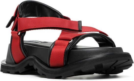 Jil Sander crossover-strap chunky sandals Black