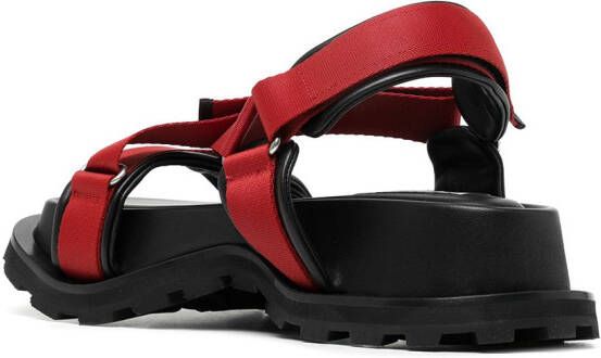 Jil Sander crossover-strap chunky sandals Black