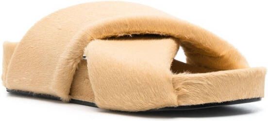 Jil Sander crossover-strap detail sandals Neutrals