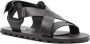 Jil Sander crossover-strap flat leather sandals Black - Thumbnail 2