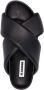 Jil Sander crossover-straps leather sandals Black - Thumbnail 4