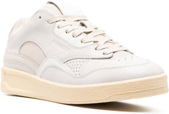 Jil Sander debossed-logo lace-up sneakers White