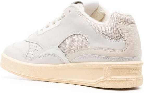 Jil Sander debossed-logo lace-up sneakers White