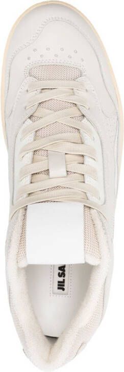 Jil Sander debossed-logo lace-up sneakers White