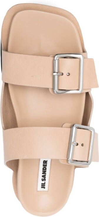 Jil Sander double buckle-fastening sandals Neutrals