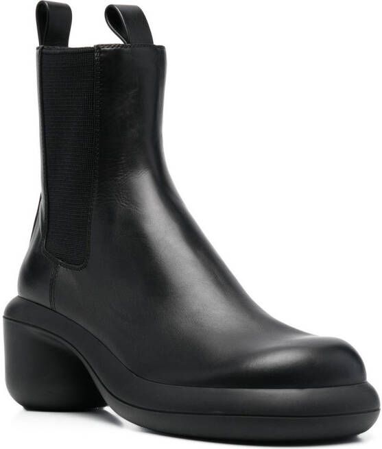 Jil Sander elasticated-panel leather boots Black